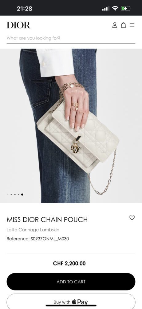 Miss Dior Chain Pouch 19.5/12.5/5.5cm 6/10 - Hình ảnh 2