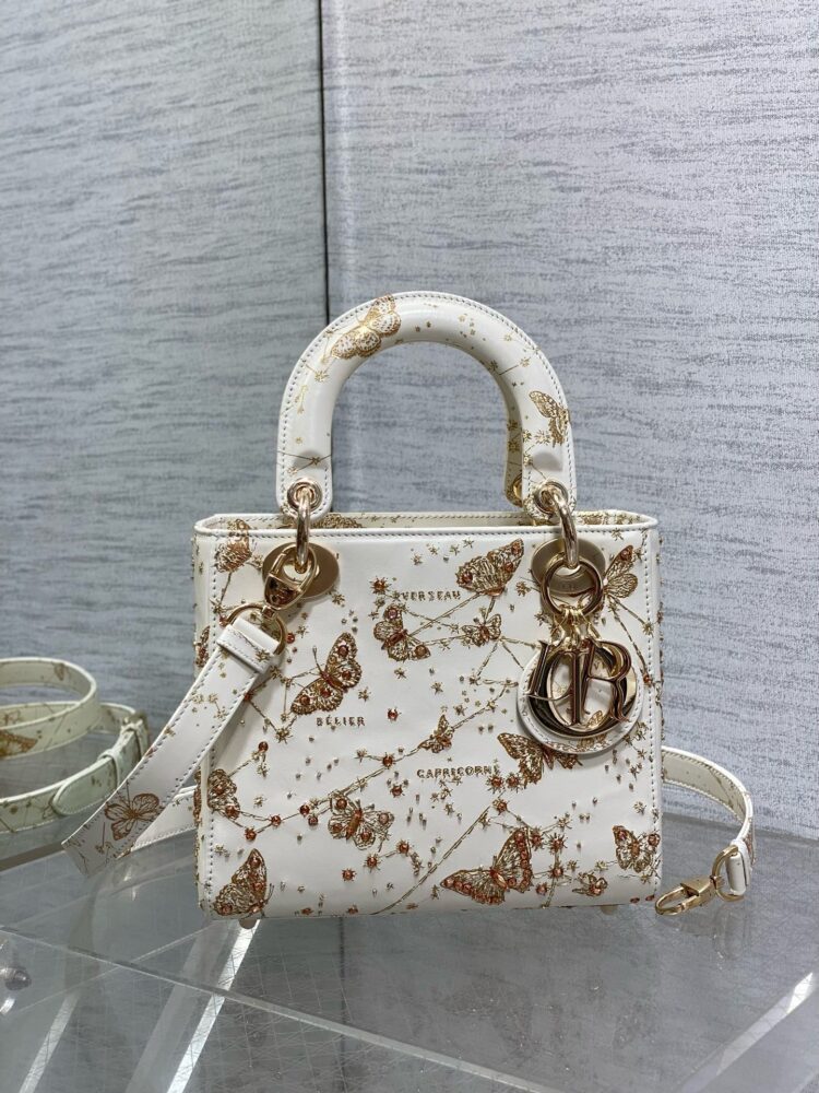 Túi D• ior Lady thêu thủ công 20cm