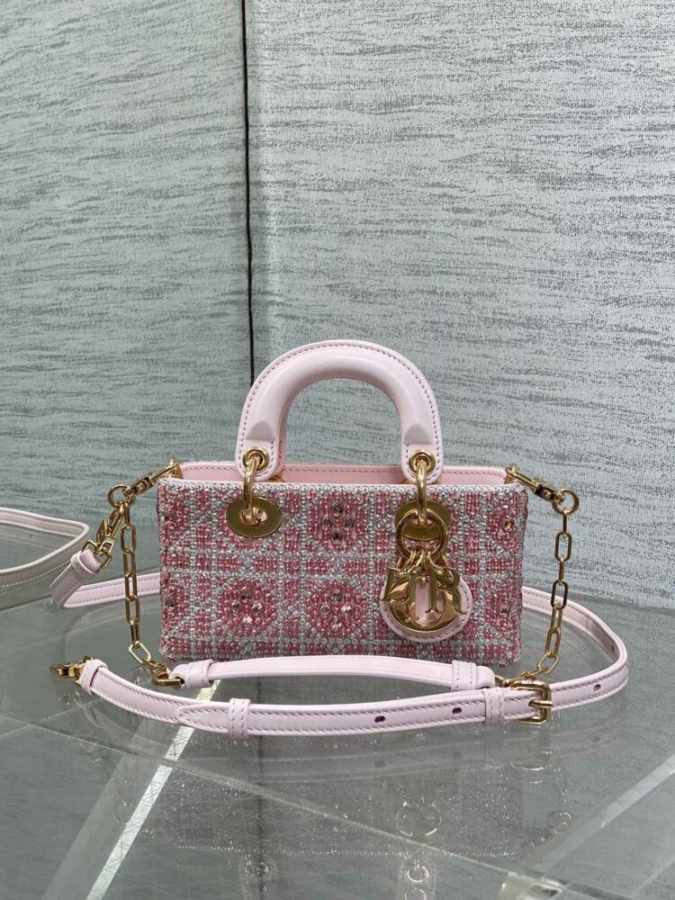 Túi D• ior Djoy thêu thủ công 16.5cm