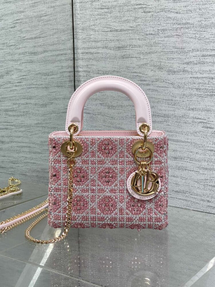 Túi D• ior Lady thêu thủ công 17cm
