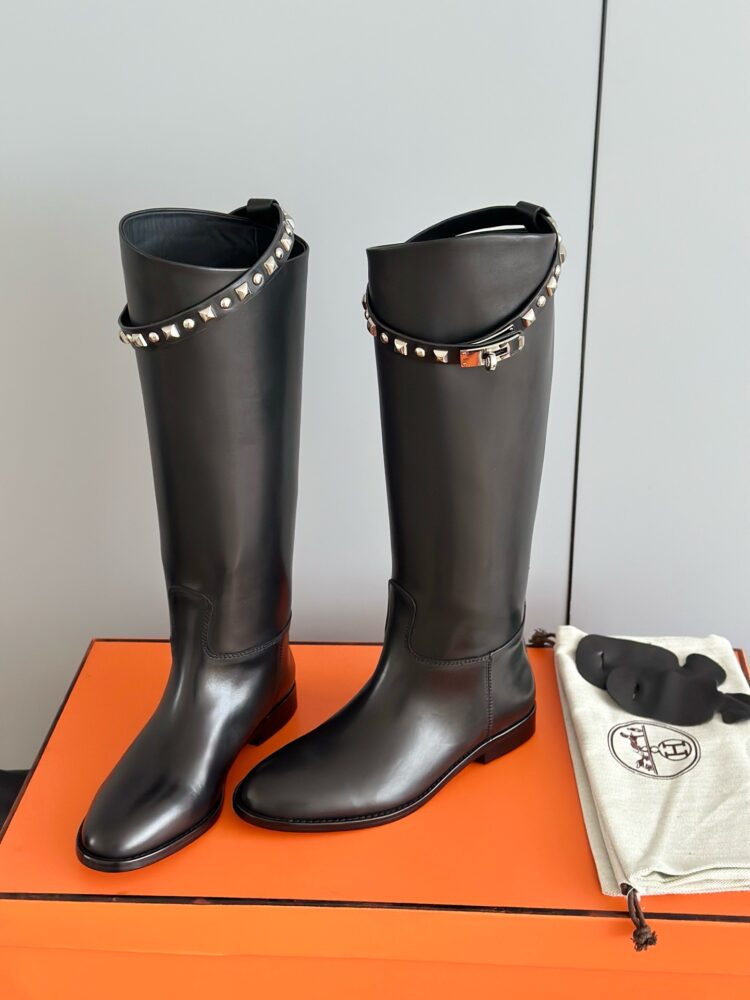 Boots cổ cao H• ermes Kelly 40383700 35/40