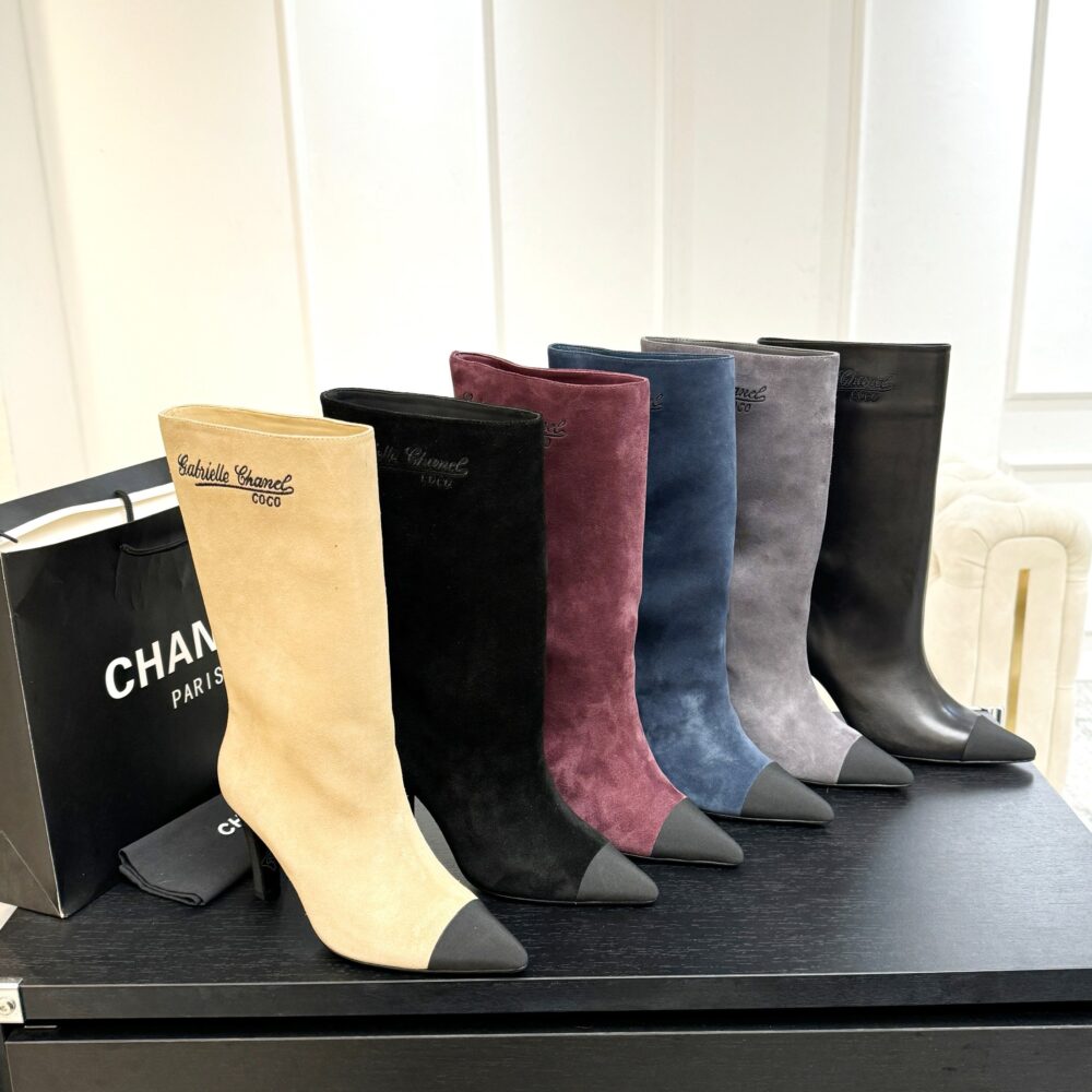 Boots cổ cao C• hanel 10312800 35/41 H8.5