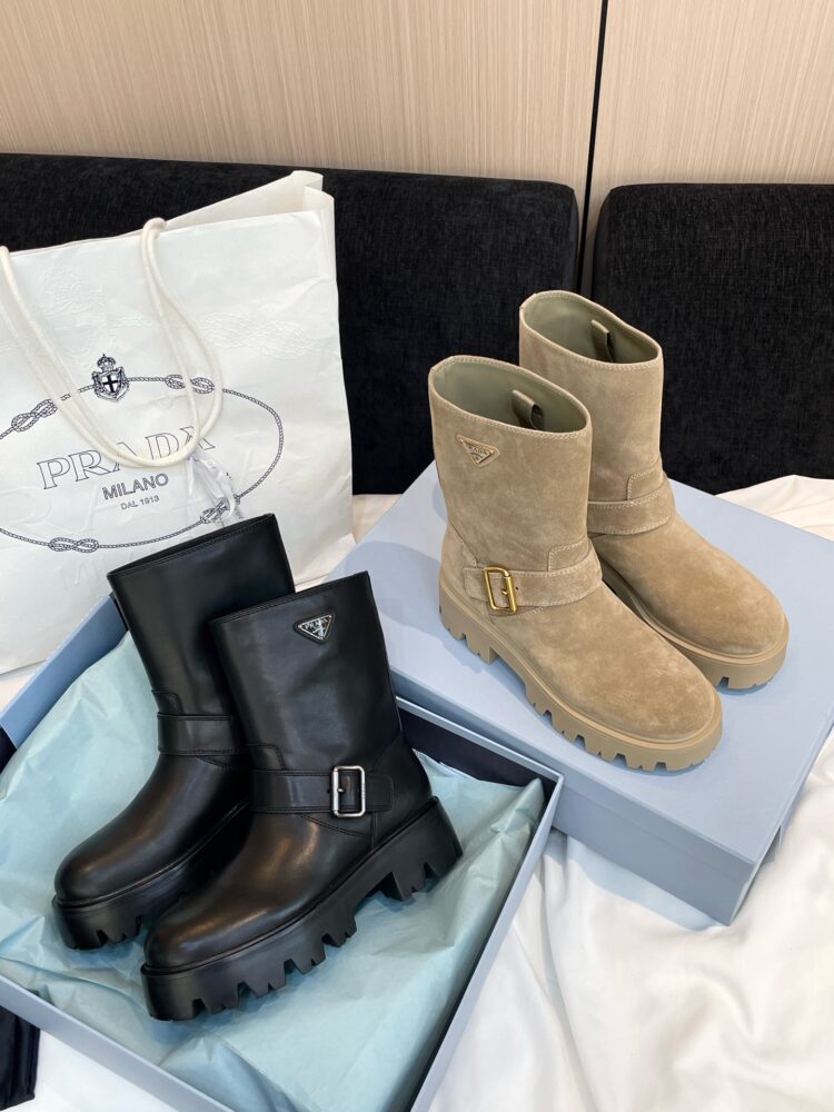 Boots cổ ngắn P• rada 40203000 35/40