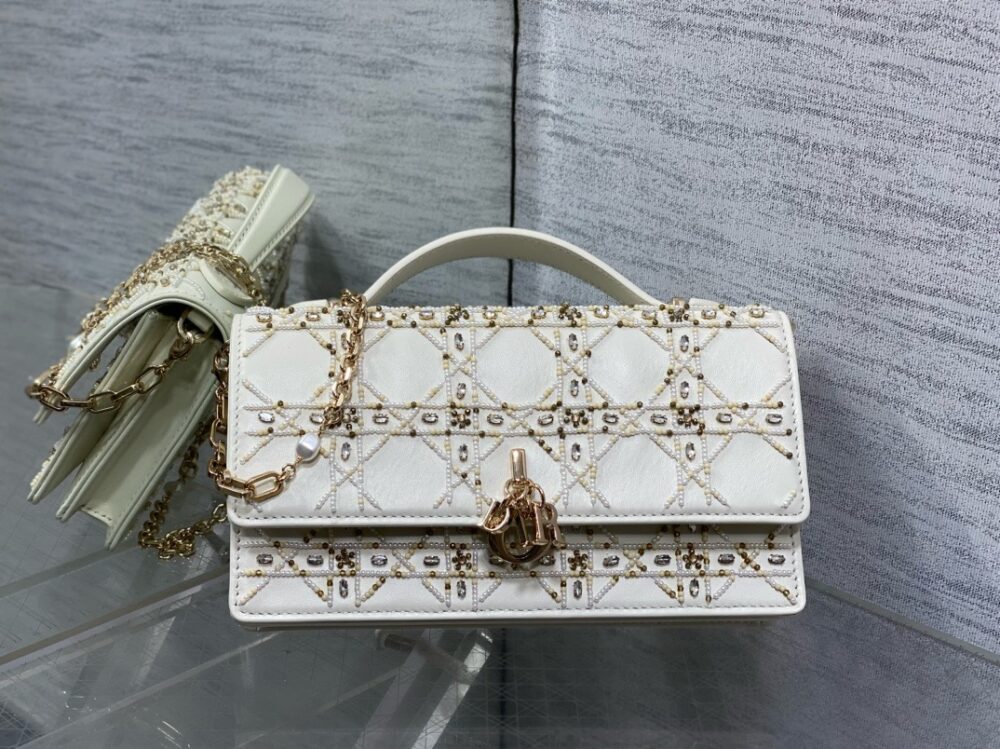 Túi Miss D• ior đính cườm 24x7.5x14cm