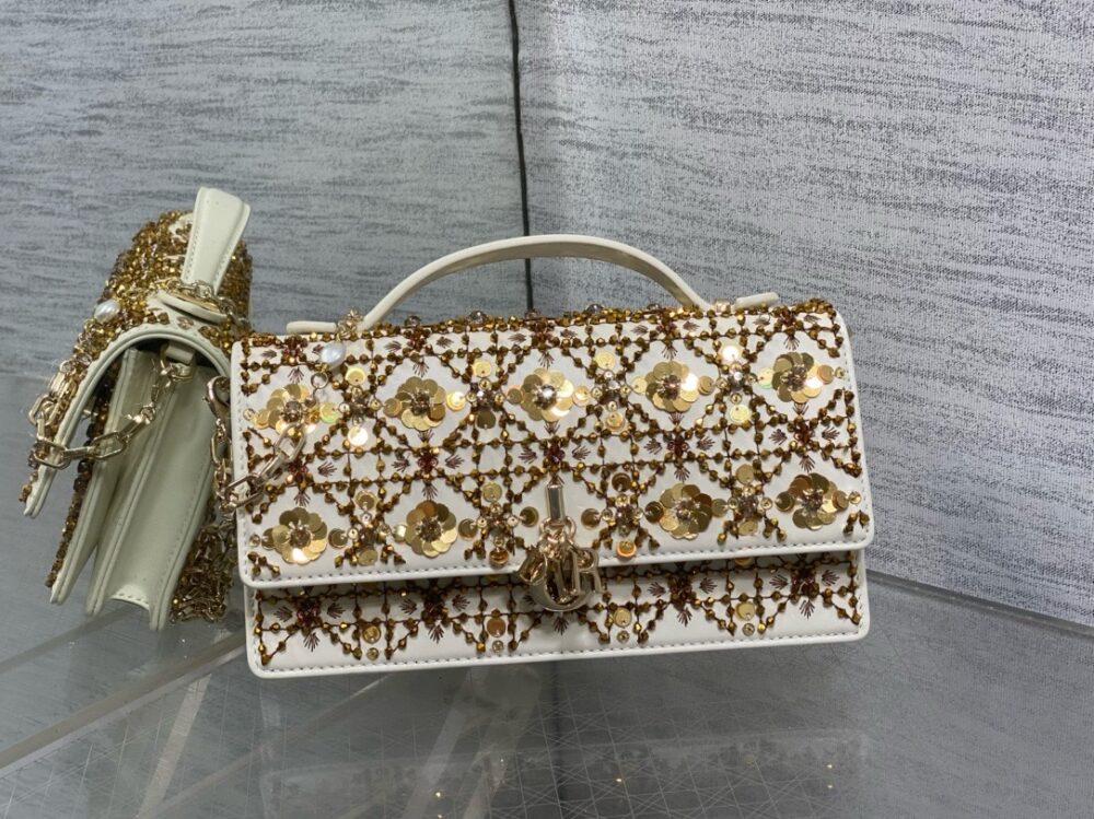 Túi Miss D• ior đính cườm 21x11.5x4cm