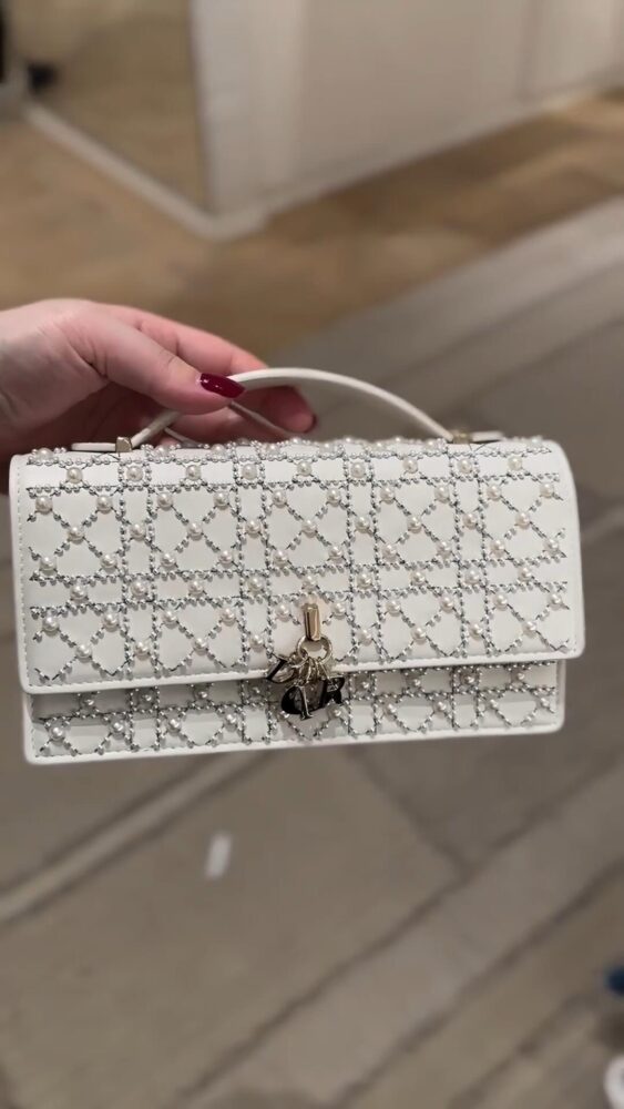 Túi Miss D• ior đính cườm 21x11.5x4cm