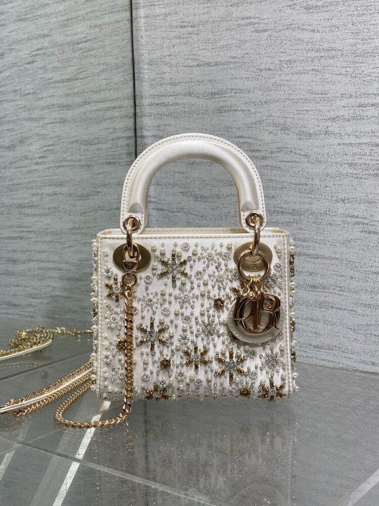 Túi D• ior làdy mini 17cm đính cườm