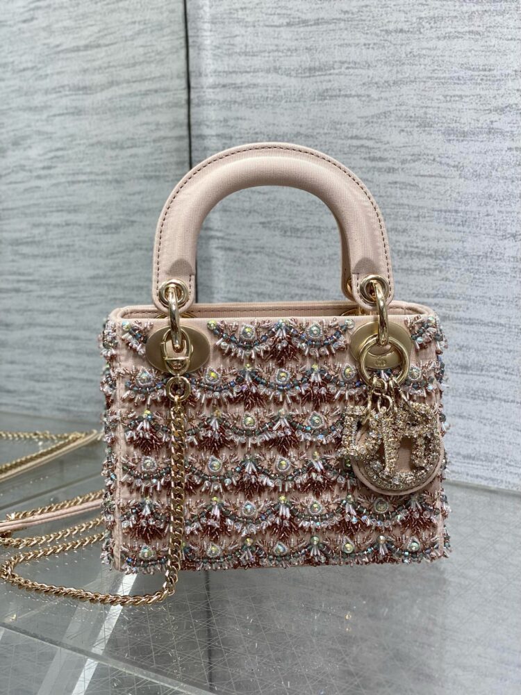 Túi D• ior lady mini 17cm đính cườm