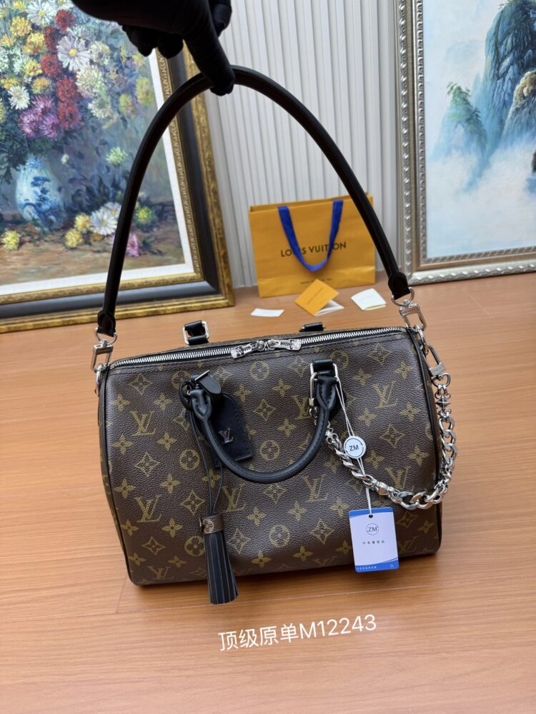 Túi L• V Speedy Soft 30 Dark Monogram M11243 30x21x17cm