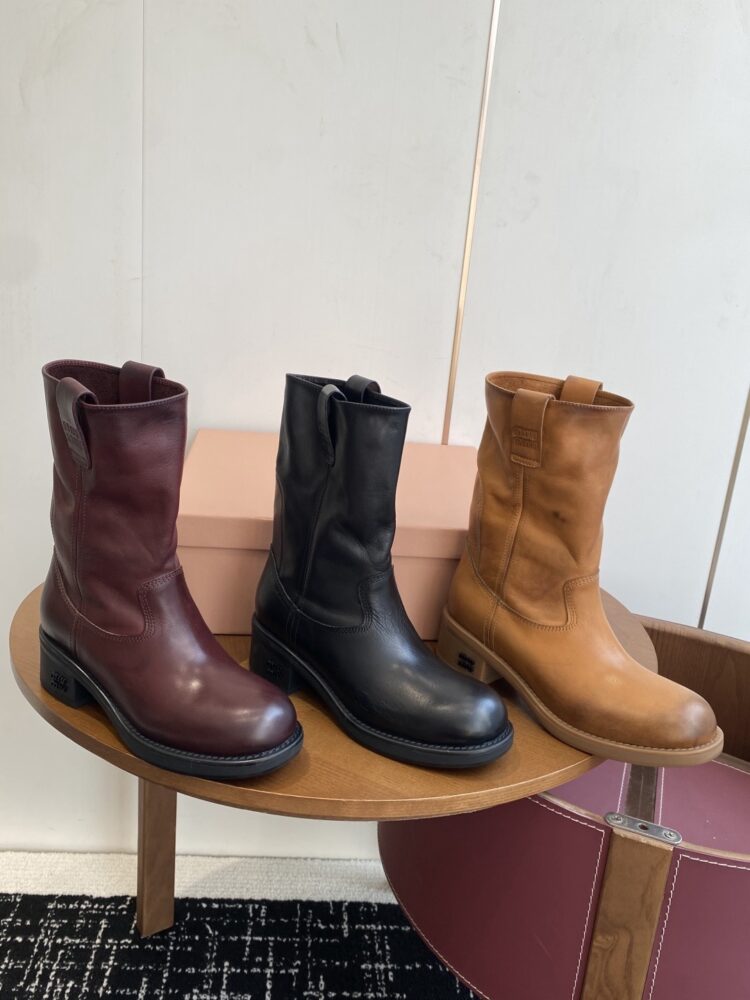 Boots cổ cao M• iuMiu 40122440 35/40