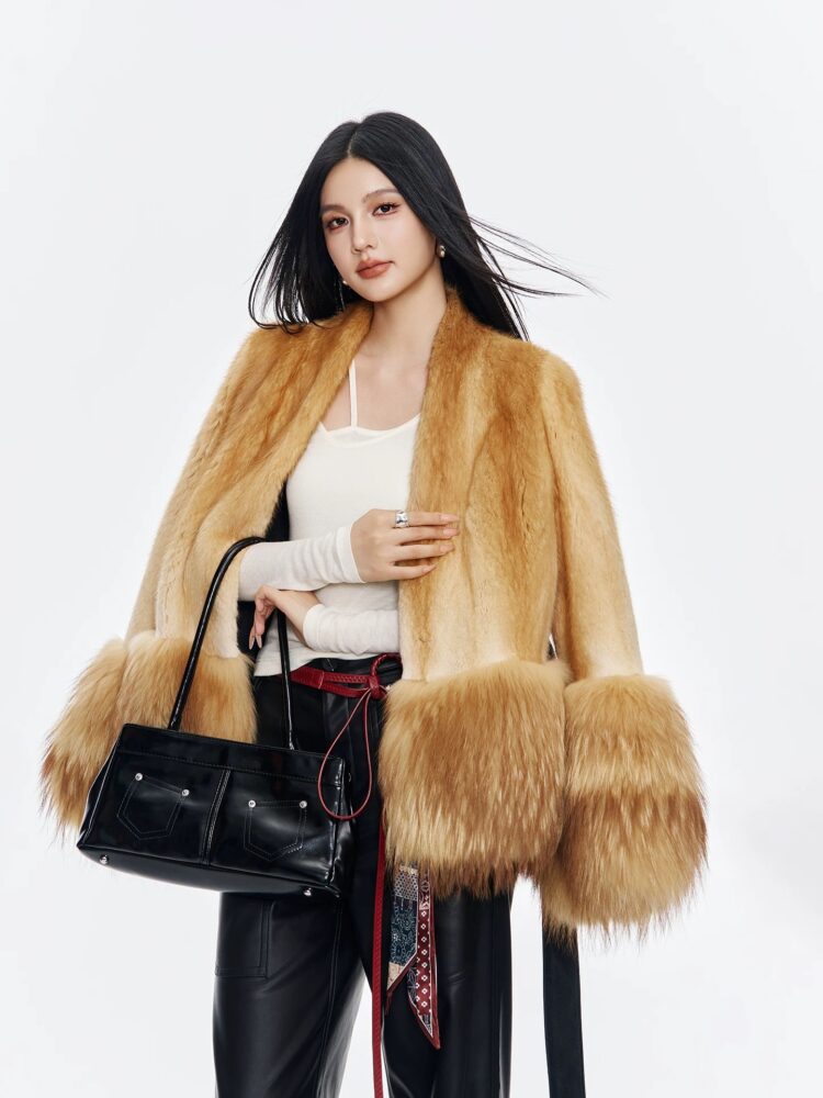 Áo khoác lông chồn v i p