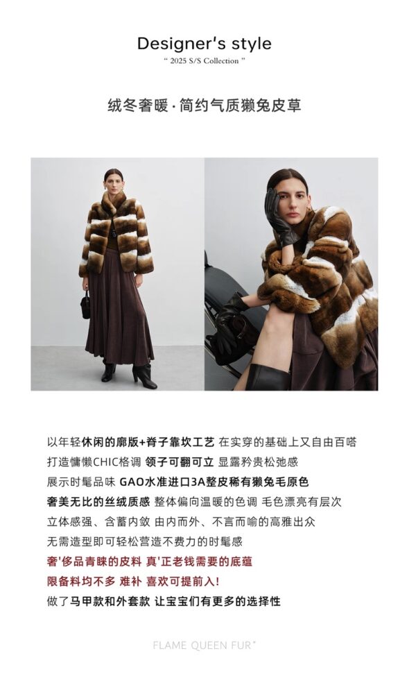 Áo khoác lông thỏ Rex - Ảnh 5