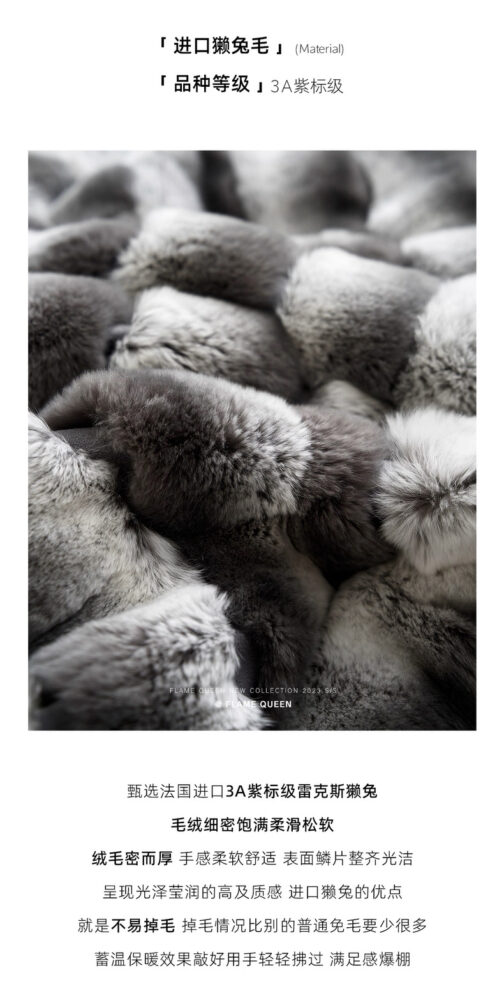 Áo khoác lông thỏ Rex - Ảnh 5