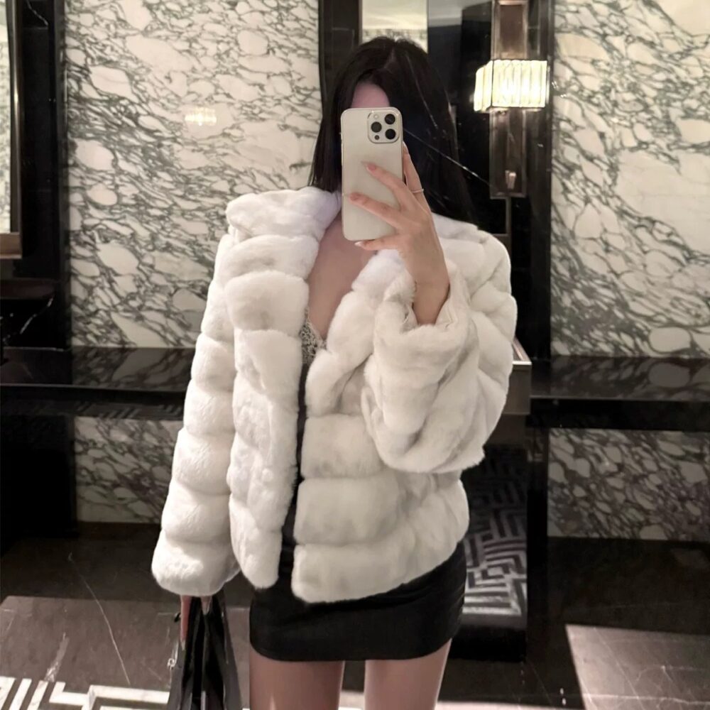 Áo khoác lông thỏ Rex - Ảnh 11