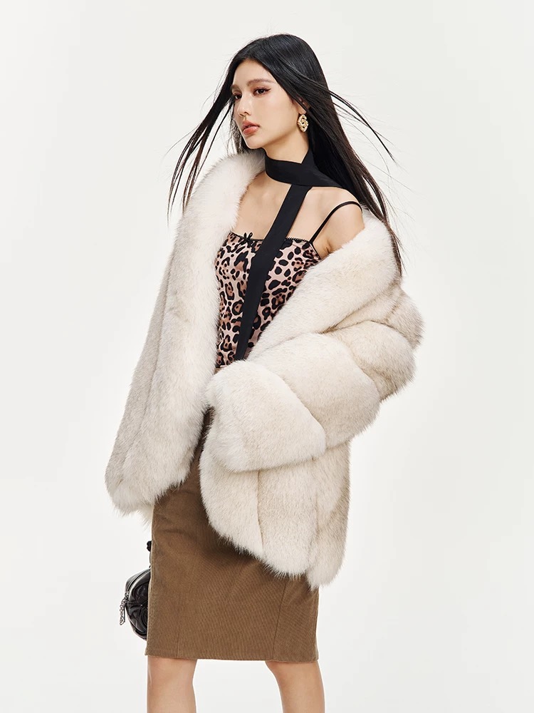 Áo khoác lông cáo - Ảnh 4