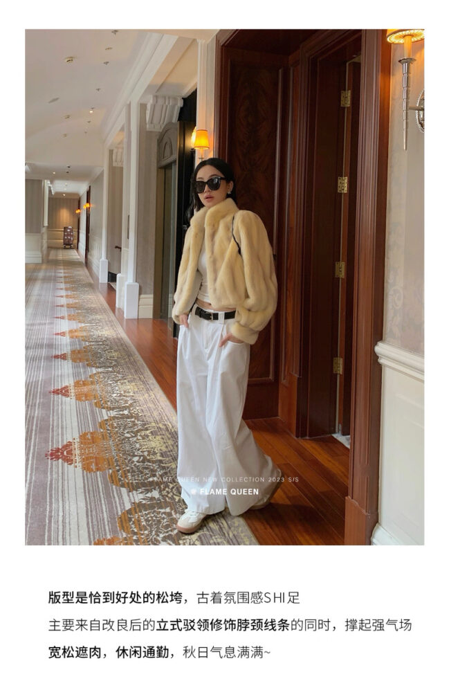 Áo khoác lông chồn - Ảnh 7