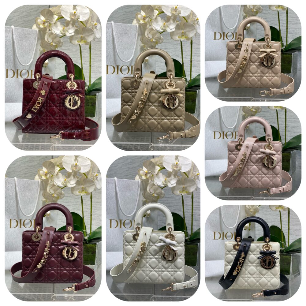 Túi D• ior My ABC charm nơ 20cm