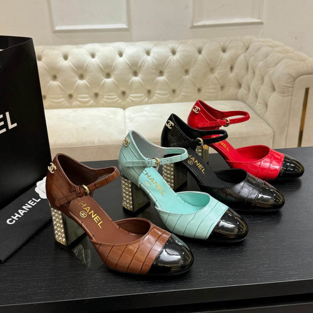 Giày mary jane cao gót C• hanel FA2100 35/41