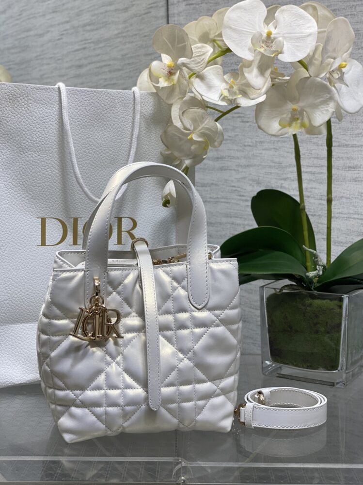 Túi D• ior Toujour da ánh nhũ  16x12x18cm