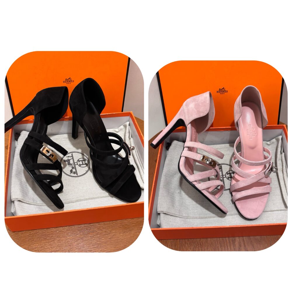 Giày sandal cao gót H• ermes 40402700 34/42