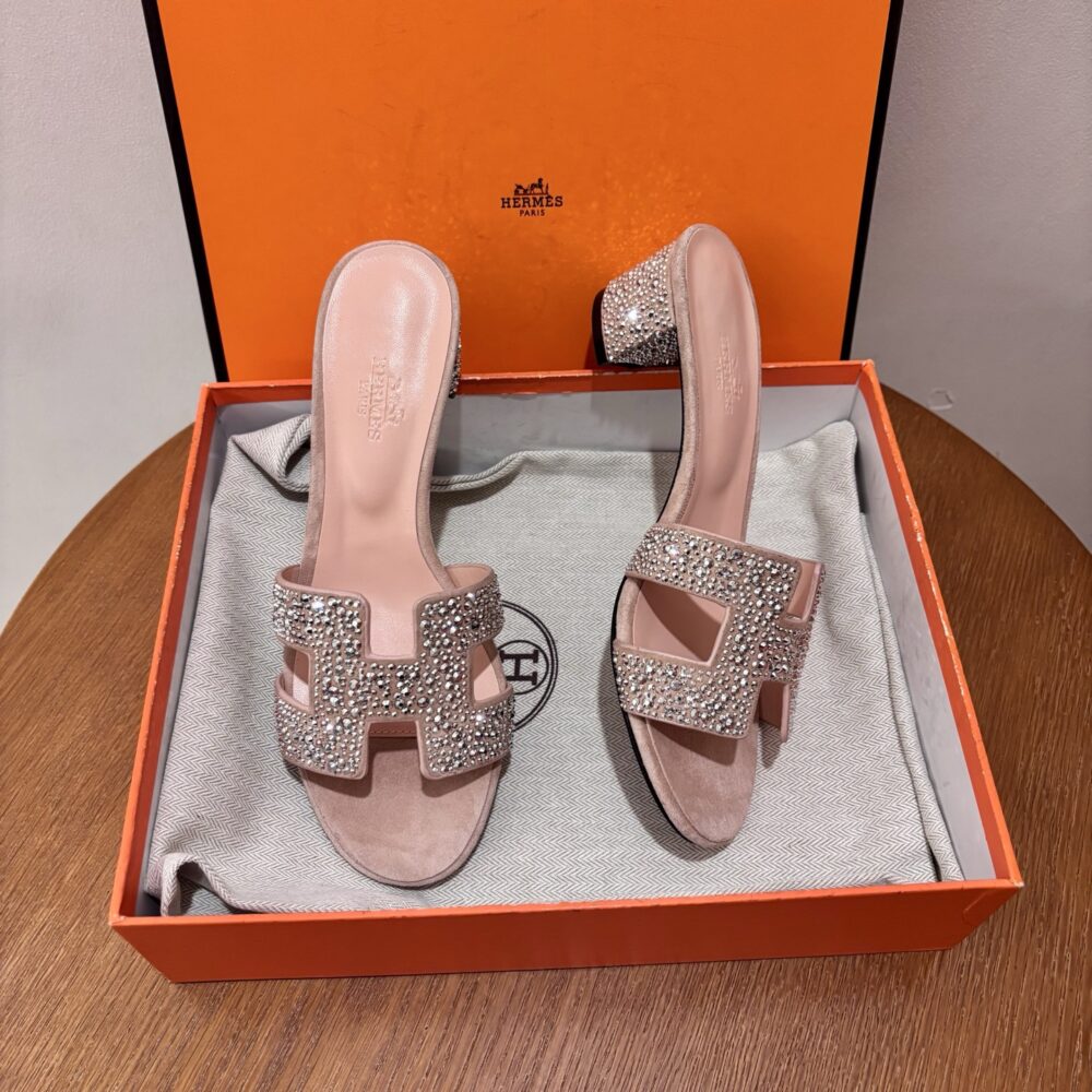 Giày cao gót H• ermes Oasis đính đá 40402480 34/42