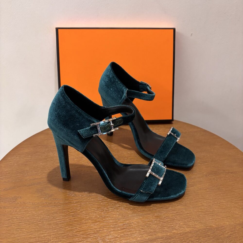 Giày sandal cao gót H• ermes Liv90 40402700 34/42