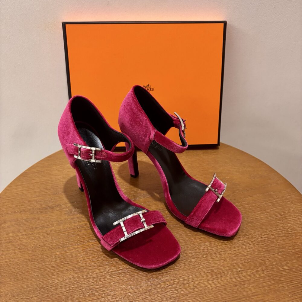 Giày sandal cao gót H• ermes Liv90 40402700 34/42