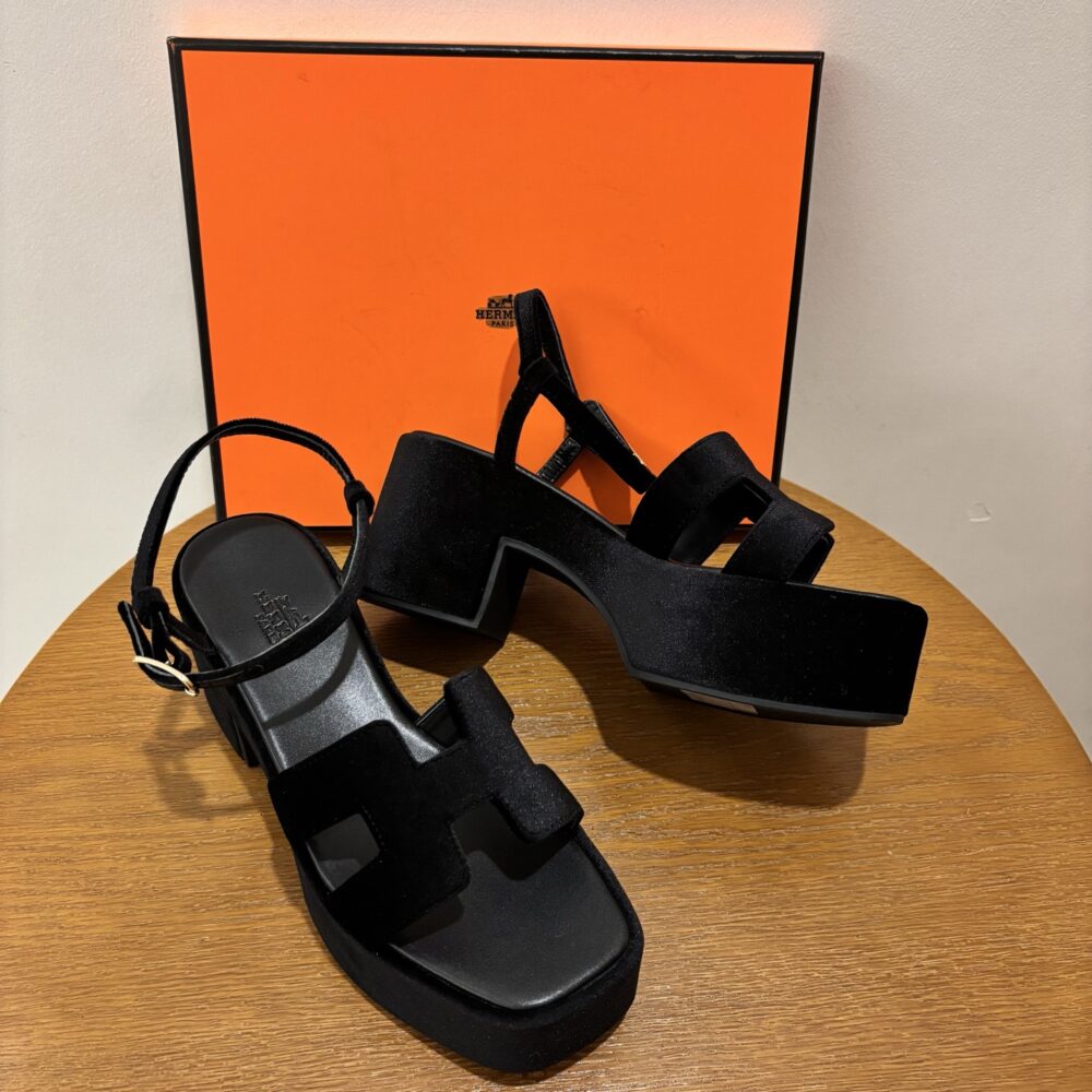 Giày sandal cao gót H• ermes Kervella 35 40402760 35/42