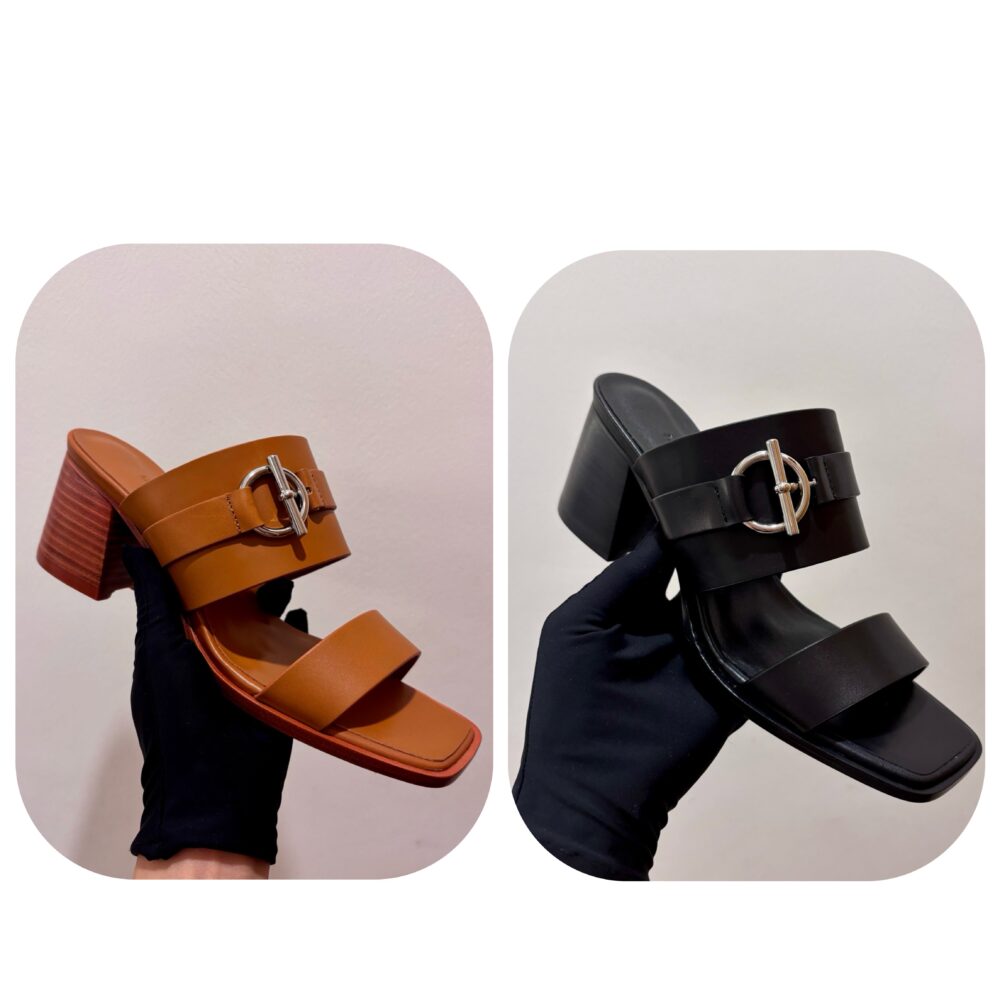 Giày sandal cao gót H• ermes Kute60 40402600 34/42