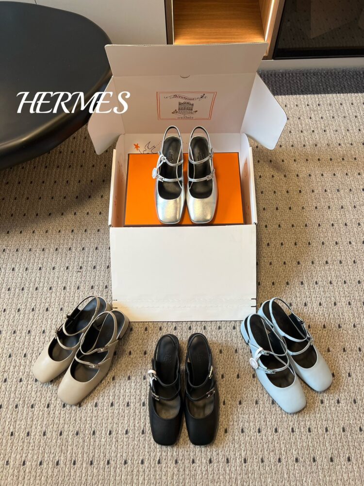 Giày sandal cao gót H• ermes Jackie 49122600 35/40