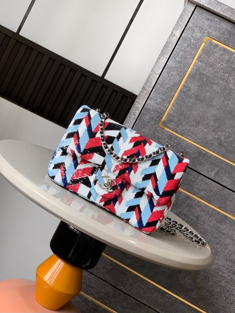 Túi C• hanel classic sequins 20cm