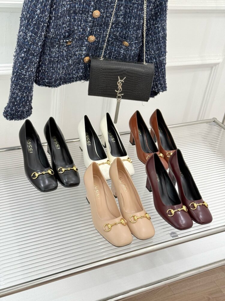 Giày gót vuông G• ucci 10392200 35/42