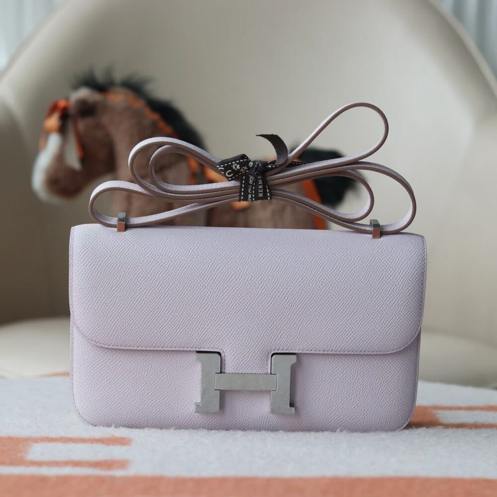 V i p Túi H• ermes Constance Elan 24 Epsom 09 Mauve Pale