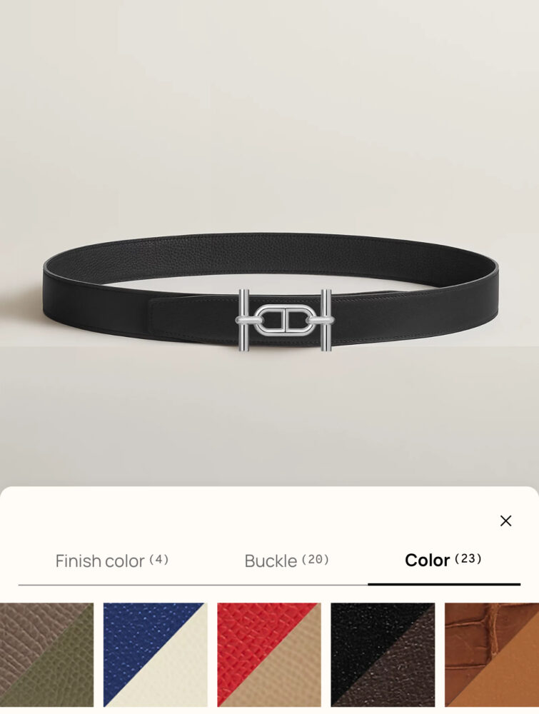 ORD Trả Kh - Dây lưng nam H• ermes Ancre 32mm