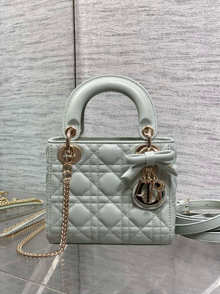 Túi D• ior lady mini charm nơ 17cm