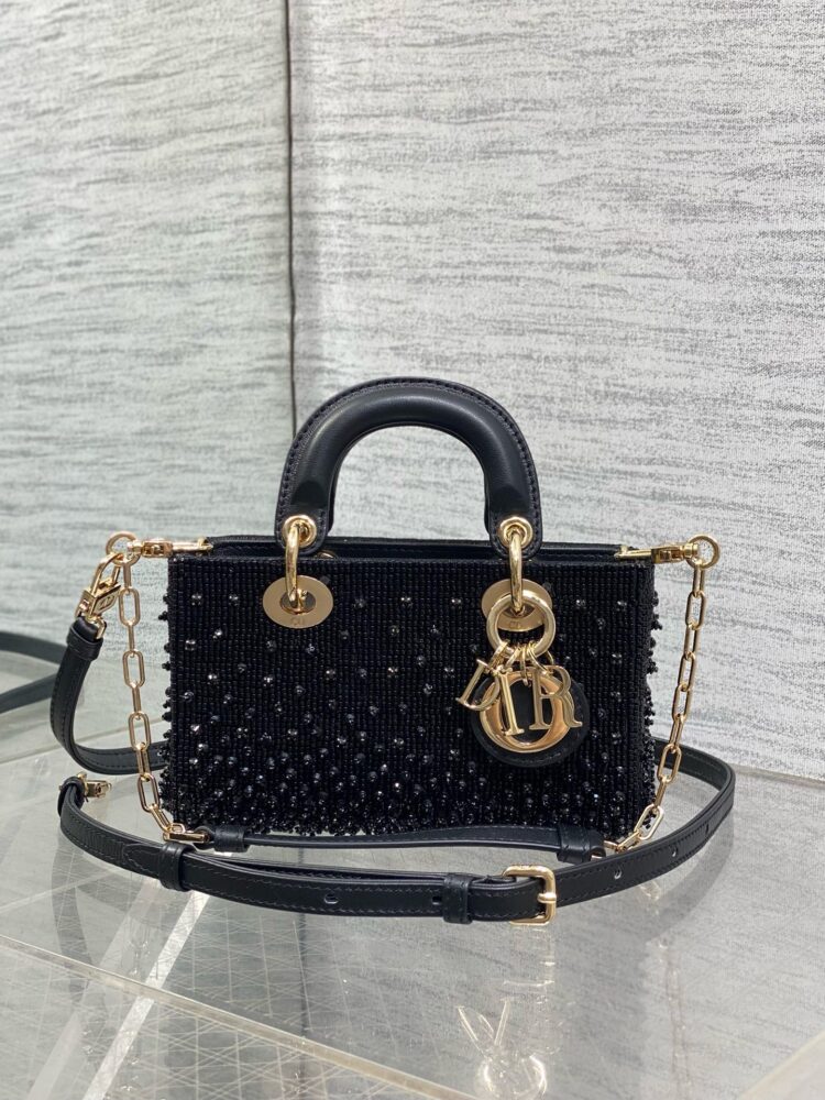 Túi D• ior D-Joy đính cườm 16cm