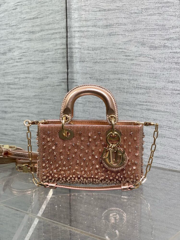 Túi D• ior D-Joy đính cườm 16cm