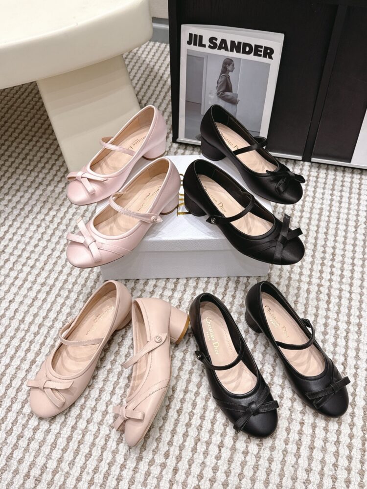 Giày búp bê gót vuông D• ior 10392280 35/41