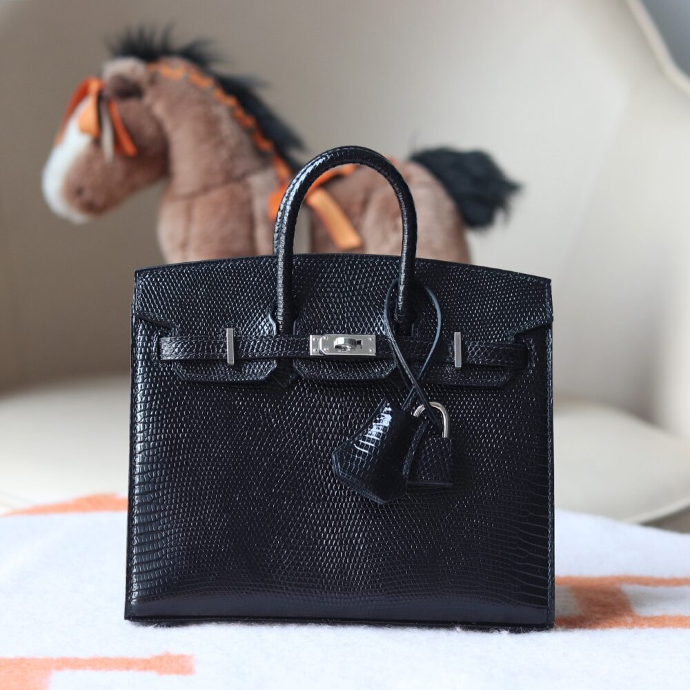 V I P Túi H• ermes BK 20 Lizard 89 Noir