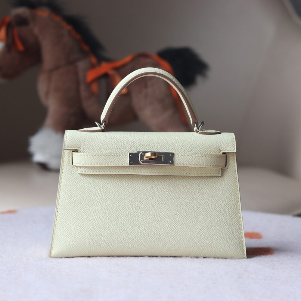 V I P Túi H• ermes KL Mini II Epsom i8 Jaune Milton
