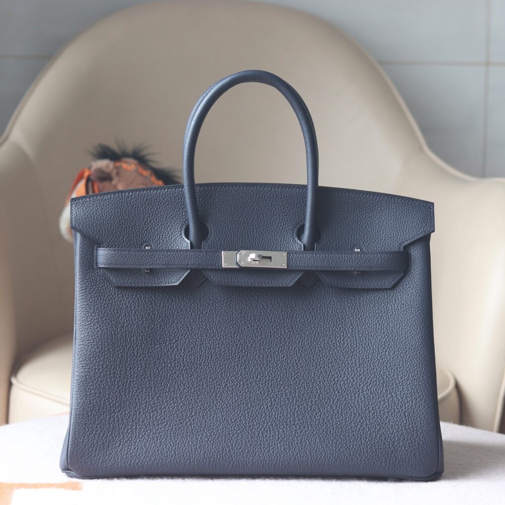 V I P Túi H• ermes BK 35 Togo 2Z Blue Nuit
