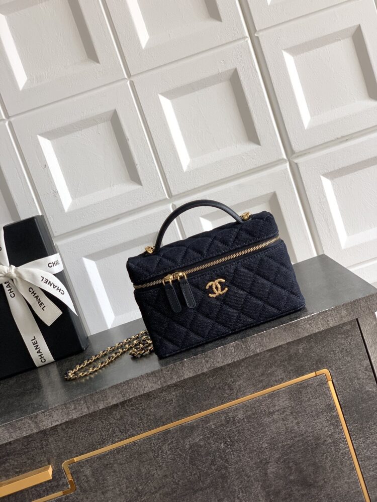 Túi C• hanel Vanity Denim 19.5cm
