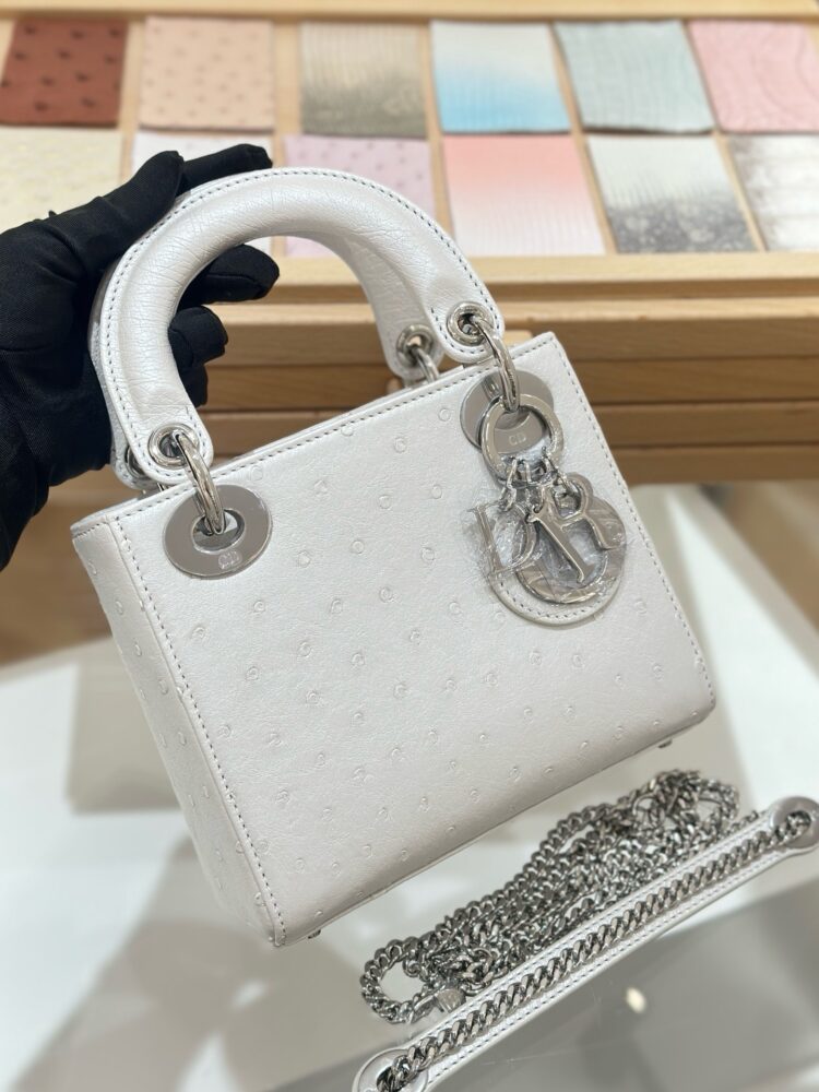 Túi vip CD Lady mini 17 da đà điểu
