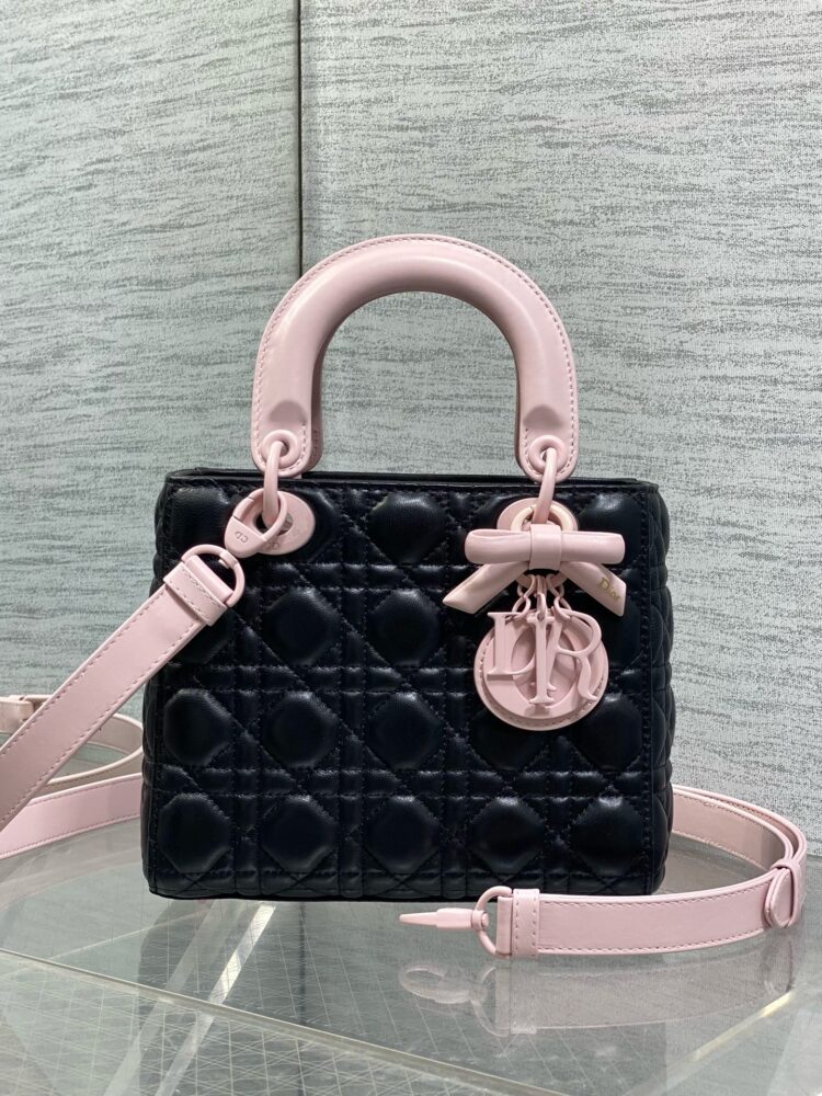 Túi CD lady mix màu charm nơ 20cm