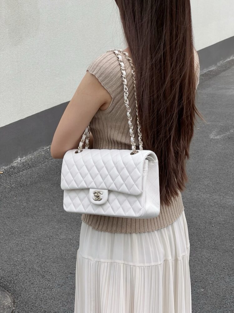 (Da Pháp) Túi CN classic CF25cm caviar